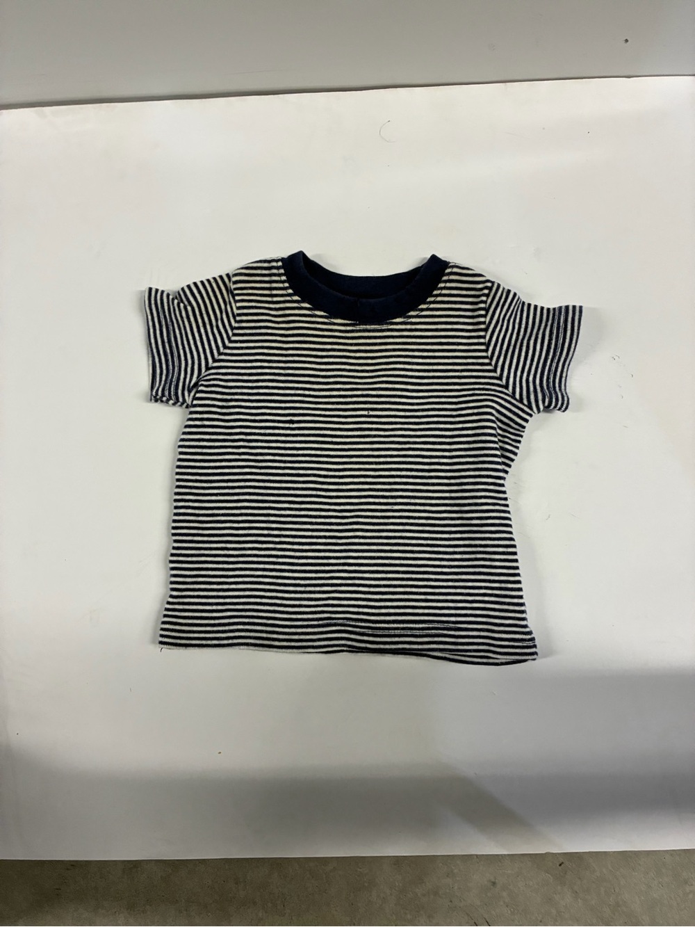 child of mine Navy and White Striped Short Sleeve Tee